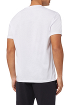 Metallic Logo Print T-Shirt in Cotton Jersey